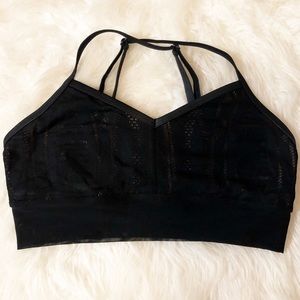 ALO Black Lace Sports Bra Yoga Bralette